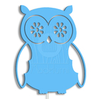 Luminária Abajur Parede Coruja B Madeira G9 30cm Decoração Az