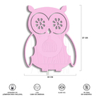 Luminária Abajur Parede Coruja B Madeira G9 30cm Decoração Ro