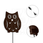 Luminária Abajur Parede Coruja Madeira G9 30cm Decoração Marr