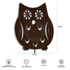 Luminária Abajur Parede Coruja Madeira G9 30cm Decoração Marr