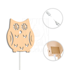 Luminária Abajur Parede Coruja Madeira G9 30cm Decoração Pess