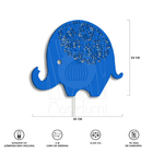 Luminária Abajur Parede Elefante Madeira G9 30cm Decoração Az