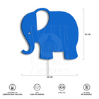 Luminária Abajur Parede Elefante Madeira G9 30cm Decoração Az