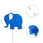 Luminária Abajur Parede Elefante Madeira G9 30cm Decoração Az