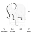 Luminária Abajur Parede Elefante Madeira G9 30cm Decoração Br