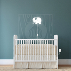 Luminária Abajur Parede Elefante Madeira G9 30cm Decoração Br