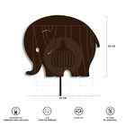 Luminária Abajur Parede Elefante Madeira G9 30cm Decoração Ma