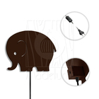 Luminária Abajur Parede Elefante Madeira G9 30cm Decoração Ma
