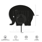 Luminária Abajur Parede Elefante Madeira G9 30cm Decoração Pr