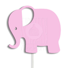 Luminária Abajur Parede Elefante Madeira G9 30cm Decoração Ro