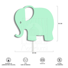 Luminária Abajur Parede Elefante Madeira G9 30cm Decoração Ve