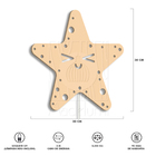 Luminária Abajur Parede Estrela B Madeira G9 30cm Decoração P