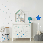 Luminária Abajur Parede Estrela Madeira G9 30cm Decoração Azu