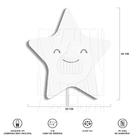 Luminária Abajur Parede Estrela Madeira G9 30cm Decoração Bra