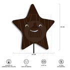 Luminária Abajur Parede Estrela Madeira G9 30cm Decoração Mar
