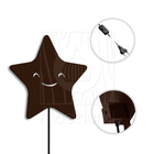 Luminária Abajur Parede Estrela Madeira G9 30cm Decoração Mar