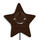 Luminária Abajur Parede Estrela Madeira G9 30cm Decoração Mar