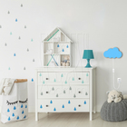 Luminária Abajur Parede Nuvem B Madeira G9 30cm Decoração Azu