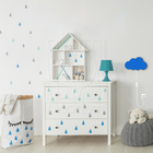 Luminária Abajur Parede Nuvem B Madeira G9 30cm Decoração Azu