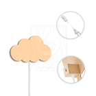 Luminária Abajur Parede Nuvem B Madeira G9 30cm Decoração Pes