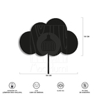 Luminária Abajur Parede Nuvem B Madeira G9 30cm Decoração Pre