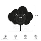 Luminária Abajur Parede Nuvem Madeira G9 30cm Decoração Bebê