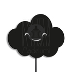 Luminária Abajur Parede Nuvem Madeira G9 30cm Decoração Bebê