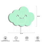 Luminária Abajur Parede Nuvem Madeira G9 30cm Decoração Bebê