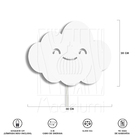 Luminária Abajur Parede Nuvem Madeira G9 30cm Decoração Bebê