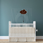 Luminária Abajur Parede Nuvem Madeira G9 30cm Decoração Bebê