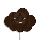 Luminária Abajur Parede Nuvem Madeira G9 30cm Decoração Bebê