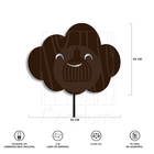 Luminária Abajur Parede Nuvem Madeira G9 30cm Decoração Bebê