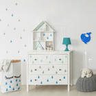 Luminária Abajur Parede Orca B Madeira G9 30cm Decoração Azul