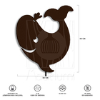 Luminária Abajur Parede Orca B Madeira G9 30cm Decoração Marr