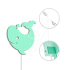 Luminária Abajur Parede Orca B Madeira G9 30cm Decoração Verd