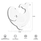 Luminária Abajur Parede Orca Madeira G9 30cm Decoração Bebê B