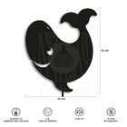 Luminária Abajur Parede Orca Madeira G9 30cm Decoração Bebê P