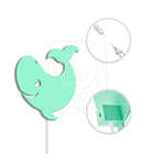 Luminária Abajur Parede Orca Madeira G9 30cm Decoração Bebê V