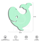 Luminária Abajur Parede Orca Madeira G9 30cm Decoração Bebê V