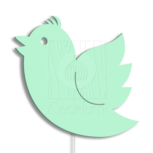 Luminária Abajur Parede Passarinho Madeira G9 30cm Decoração