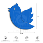 Luminária Abajur Parede Passarinho Madeira G9 30cm Decoração