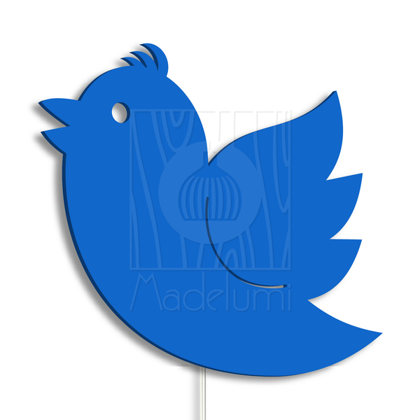 Luminária Abajur Parede Passarinho Madeira G9 30cm Decoração