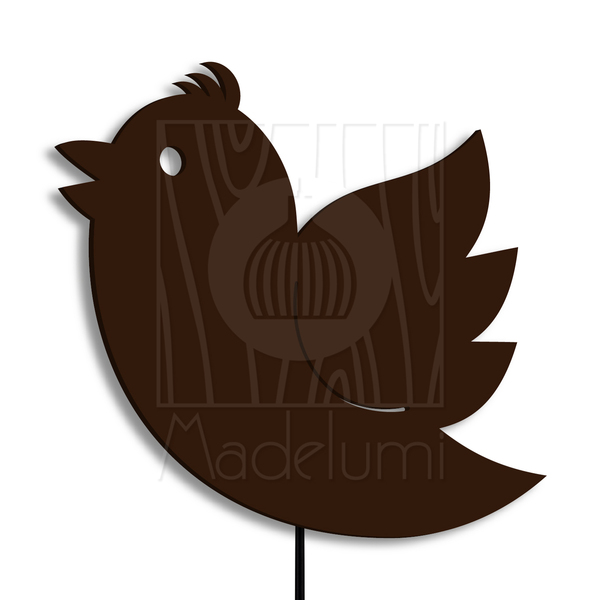 Luminária Abajur Parede Passarinho Madeira G9 30cm Decoração