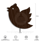 Luminária Abajur Parede Passarinho Madeira G9 30cm Decoração