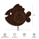 Luminária Abajur Parede Peixe Madeira G9 30cm Decoração Bebê
