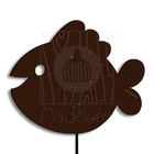 Luminária Abajur Parede Peixe Madeira G9 30cm Decoração Bebê