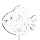 Luminária Abajur Parede Peixe Madeira G9 30cm Decoração Bebê