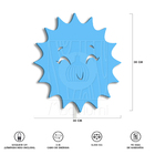 Luminária Abajur Parede Sol Madeira G9 30cm Decoração Bebê Az