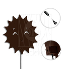 Luminária Abajur Parede Sol Madeira G9 30cm Decoração Bebê Ma