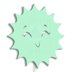 Luminária Abajur Parede Sol Madeira G9 30cm Decoração Bebê Ve